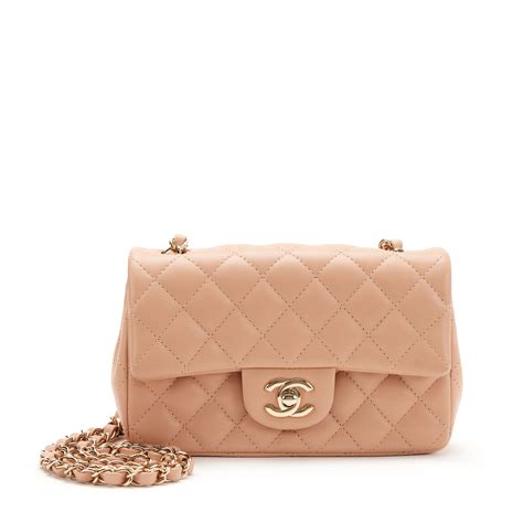 chanel mini rectangle beige